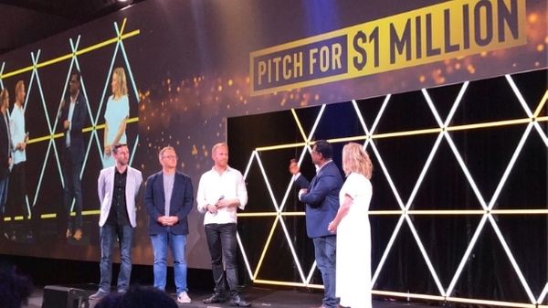 Richard Savoie, Justin Wastnage and Tal Rapke finalists for Pitch for $1m on stage