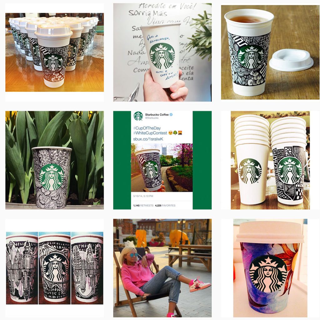 Starbucks #whitecupcontest UGC campaign