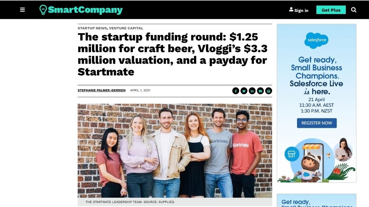 SmartCompany funding recap Vloggi